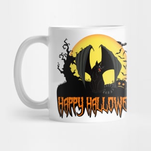 WINGED BLACK CAT Mug